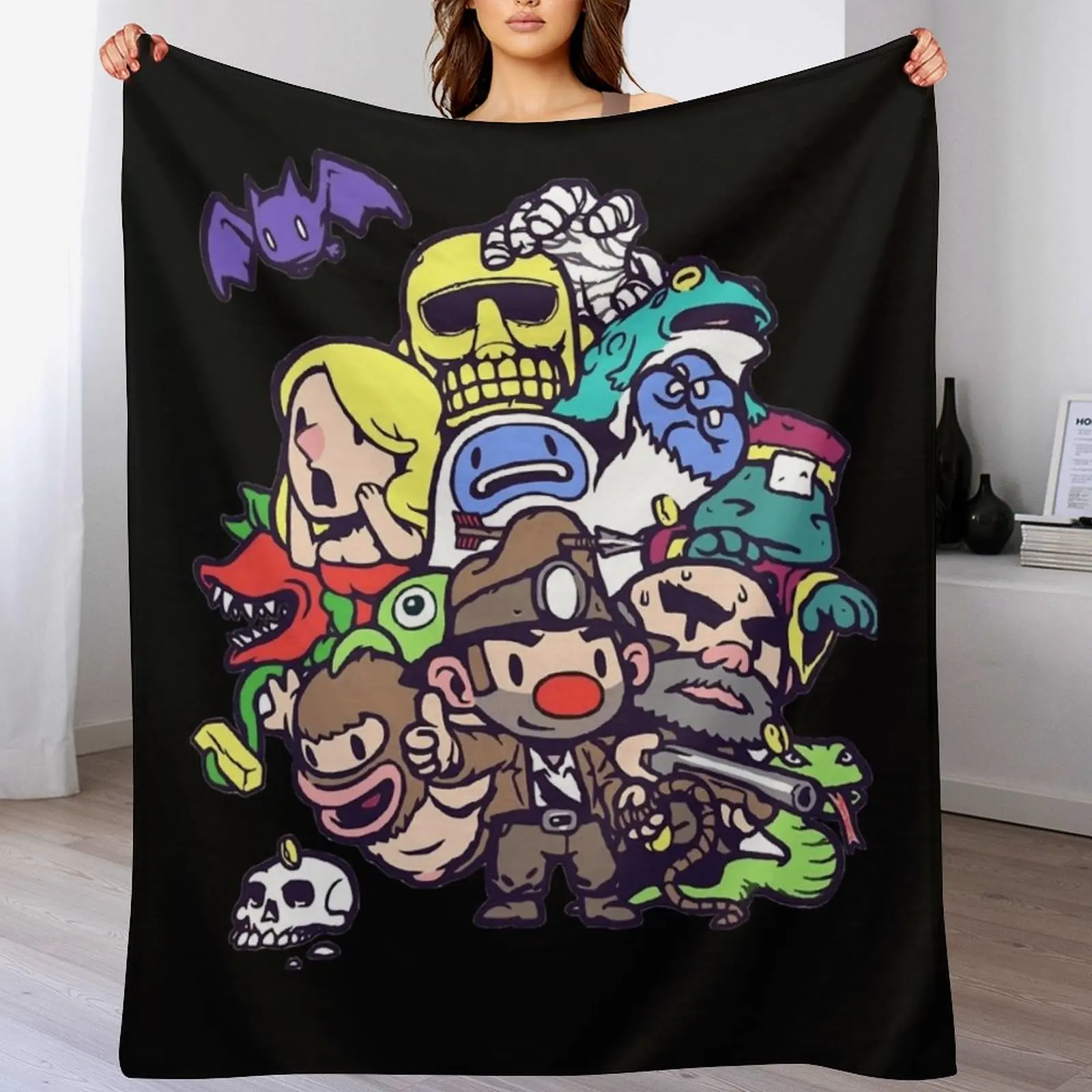 Spelunky Gang Classic Throw Blanket cosplay anime Personalized Gift Bed for sofa Blankets