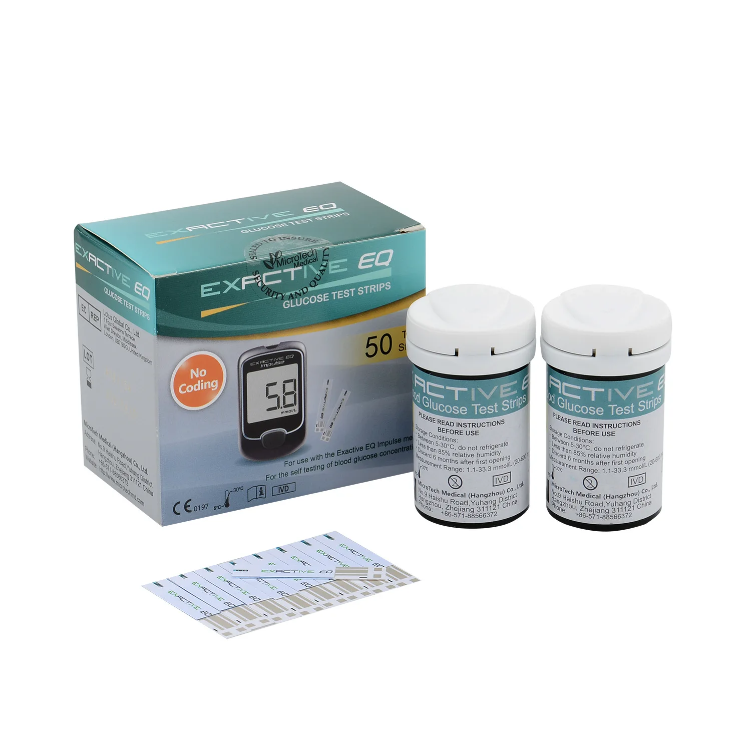 50pcs/100pcs/ Blood Glucose Meter Glucometer And Test Strips Needles Sugar Monitor Diabetes Tester Home Medical Device