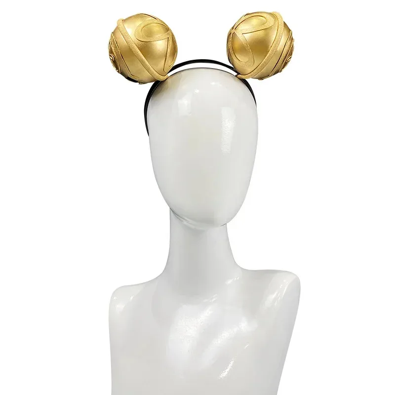 원신 임팩트 야오야오 코스프레 헤드웨어 골든 빅 벨 볼 헤어핀 헤어밴드 헤어 액세서리 사진 촬영 소품 액세서리v;6,a'3.