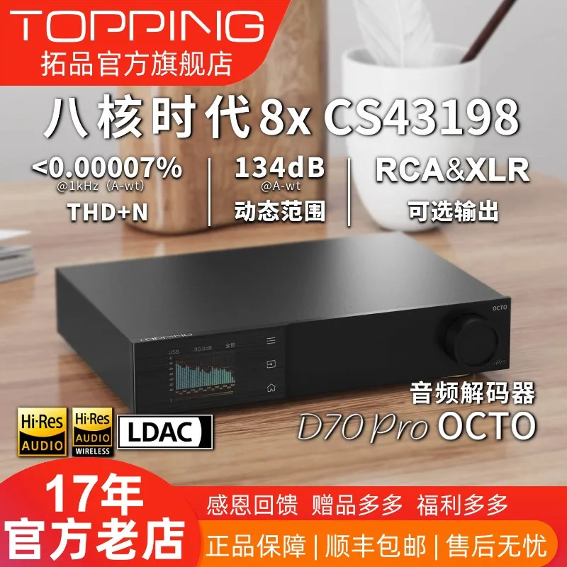 D70PRO OCTO Audio Decoder 8xCS43198 Chip hifi fever DAC