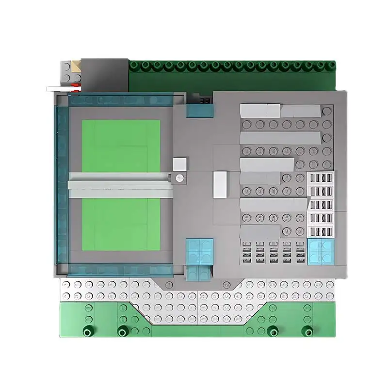 새로운 사무실 건축 블록 모델 도시 스트리트 뷰 창의적인 벽돌 조립 교육용 장난감/어린이 소년을위한 선물