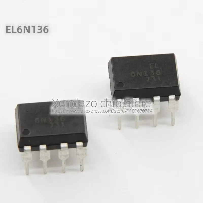 10pcs/lot EL6N136 6N136 DIP-8 package In-line Original genuine Optocoupler chip
