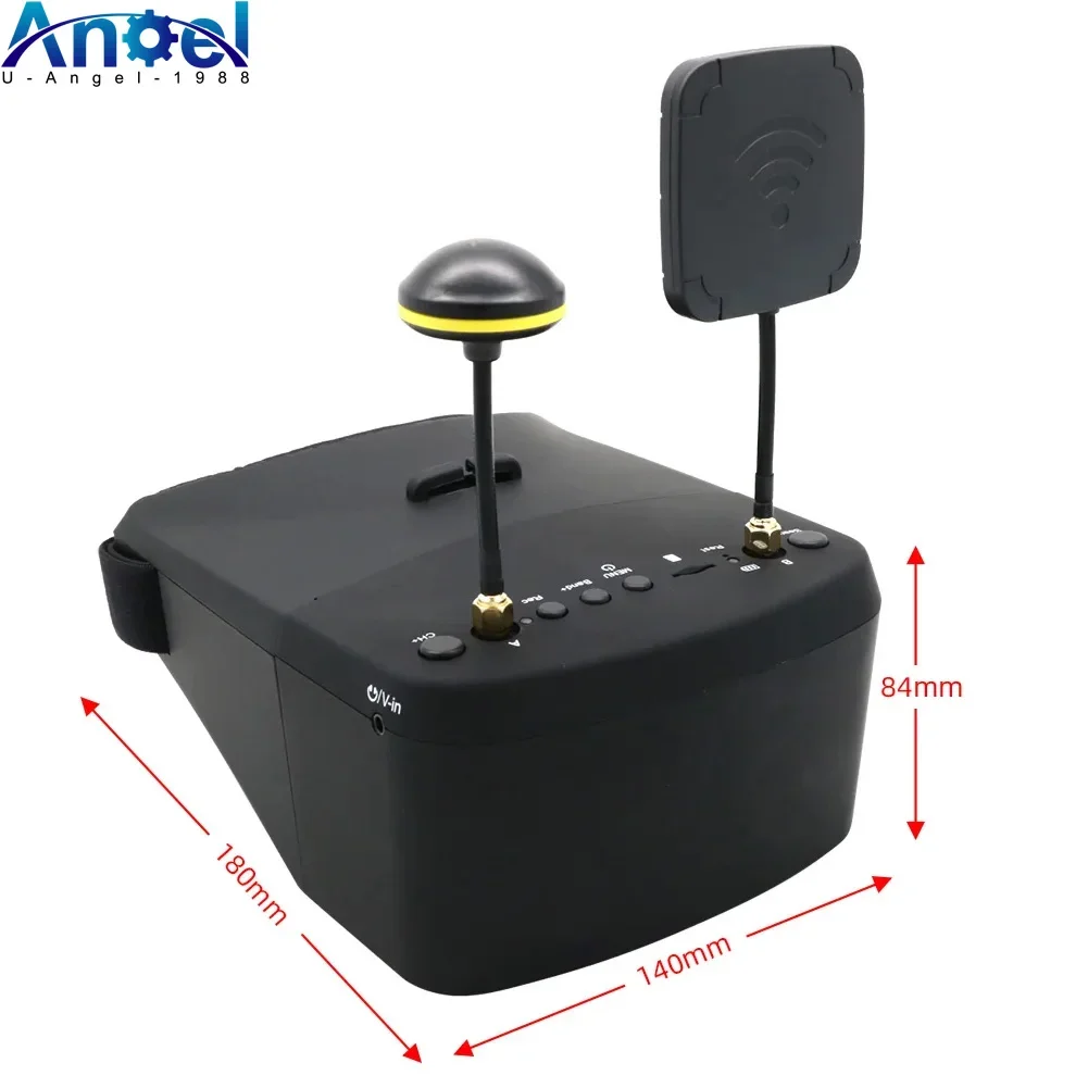SkyDElLS800D 5.8G 40CH FPV Goggles 5 Inch 800*480 HD DVR Diversity Video Headset With Battery For RC Drone