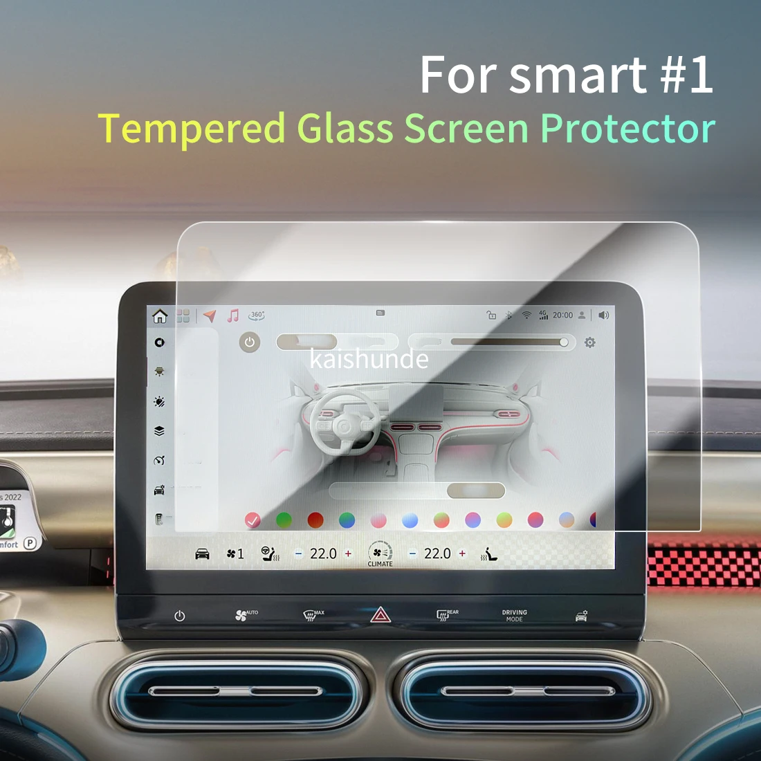 

Car Stickers Meters Protector For 26 smart #1 Tempered Glass Protective Film Display Navigation Vehicle
