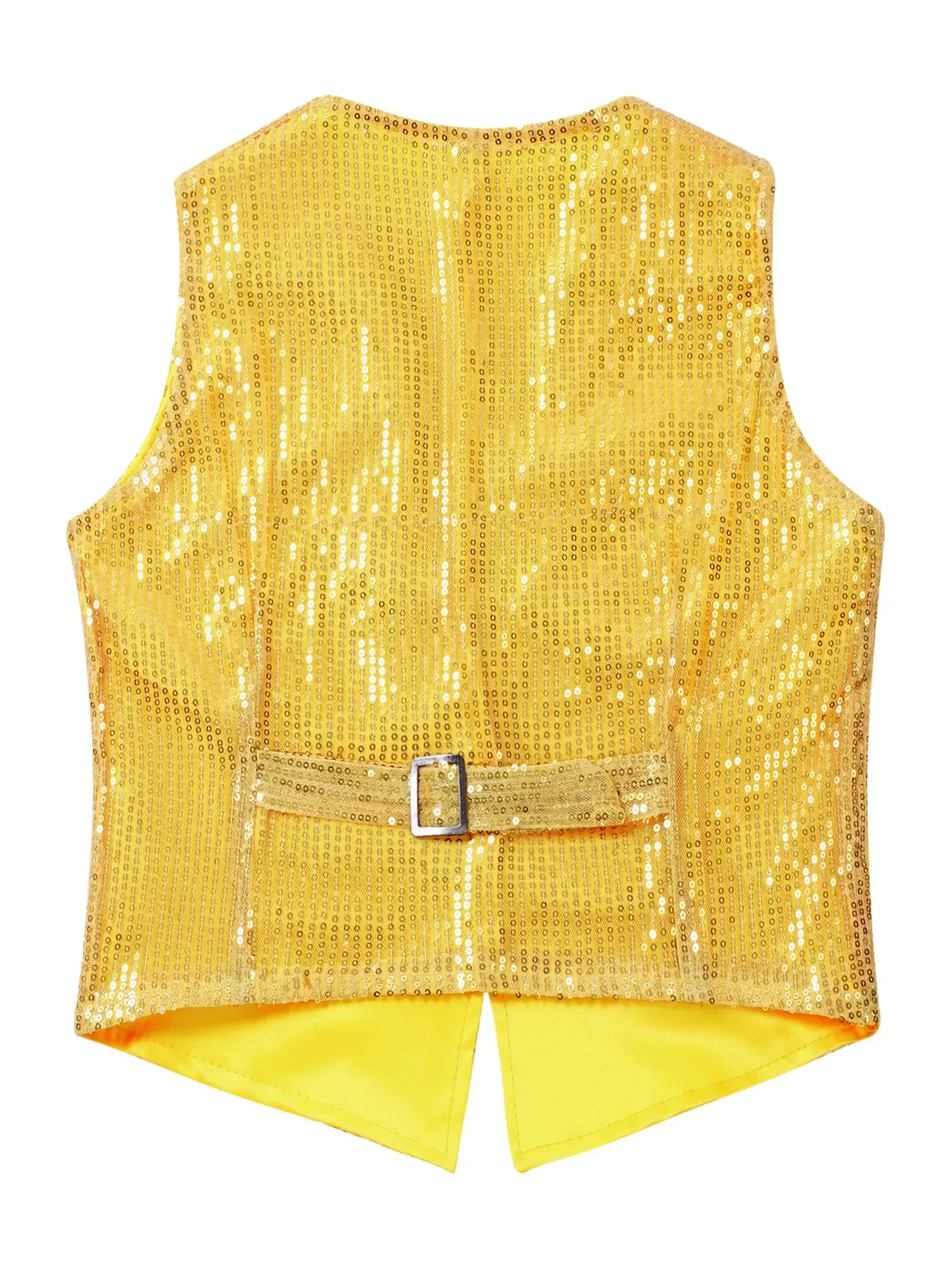 Sequins Sparkle Vest Dance Stage Performance Top Kids Boys Girls Button Down Jazz Hip-hop Dance Costumes Vest Jacket Waistcoat