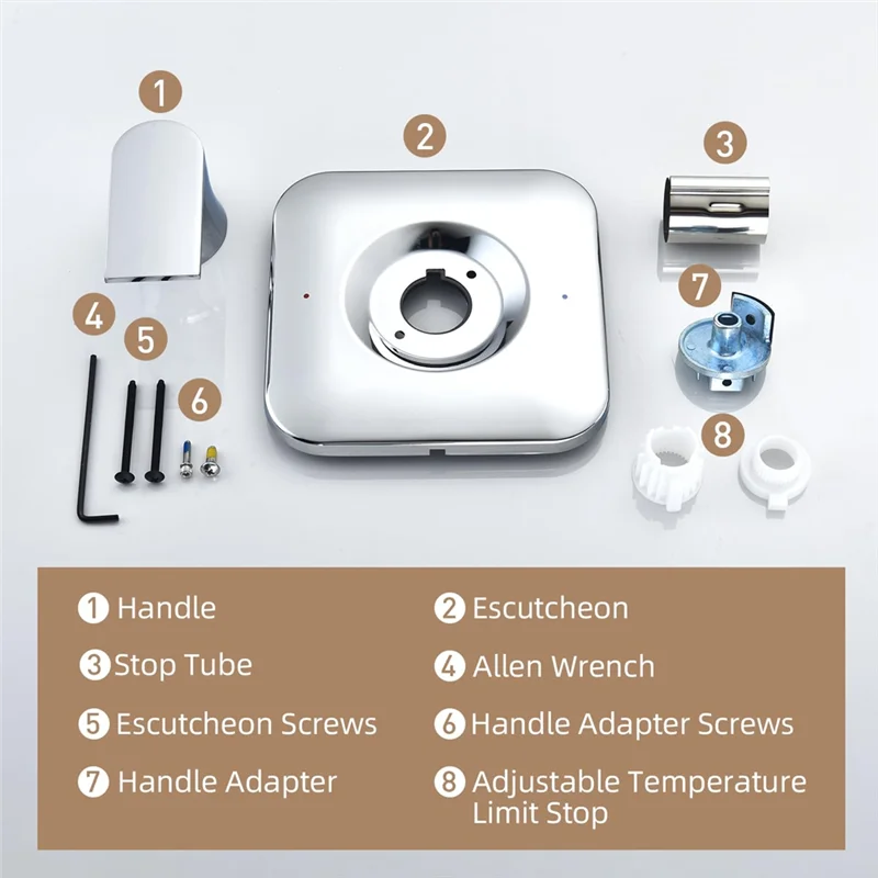 

A98E-Замена для Moen T2471 Genta LX Posi-Temp Valve Комплект отделки душа, ручка рычага душа