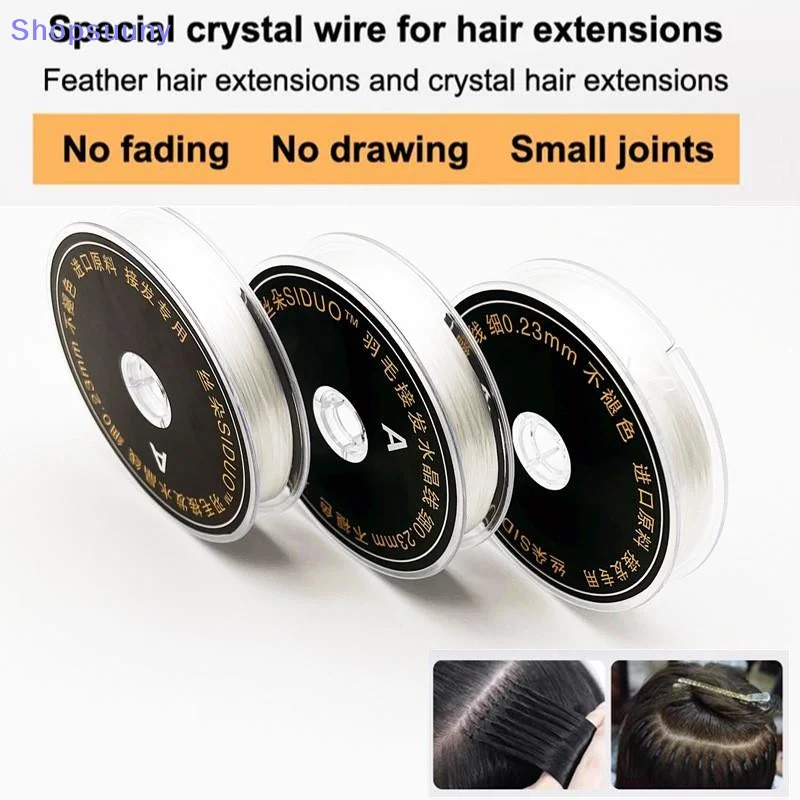 [SU]1 Roll 60M Salon Crystal Elastic String Hair Weave Sew Decoration Thread For Hair Thread Making Weaving Wig Hair Extensions