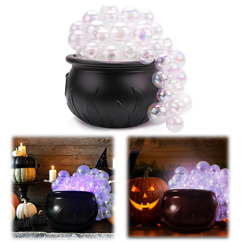 

Halloween Decorations Halloween Bubbling Cauldron Set Black Plastic Bowl Spooky Vintage Decor for Home Kitchen Room Party Table