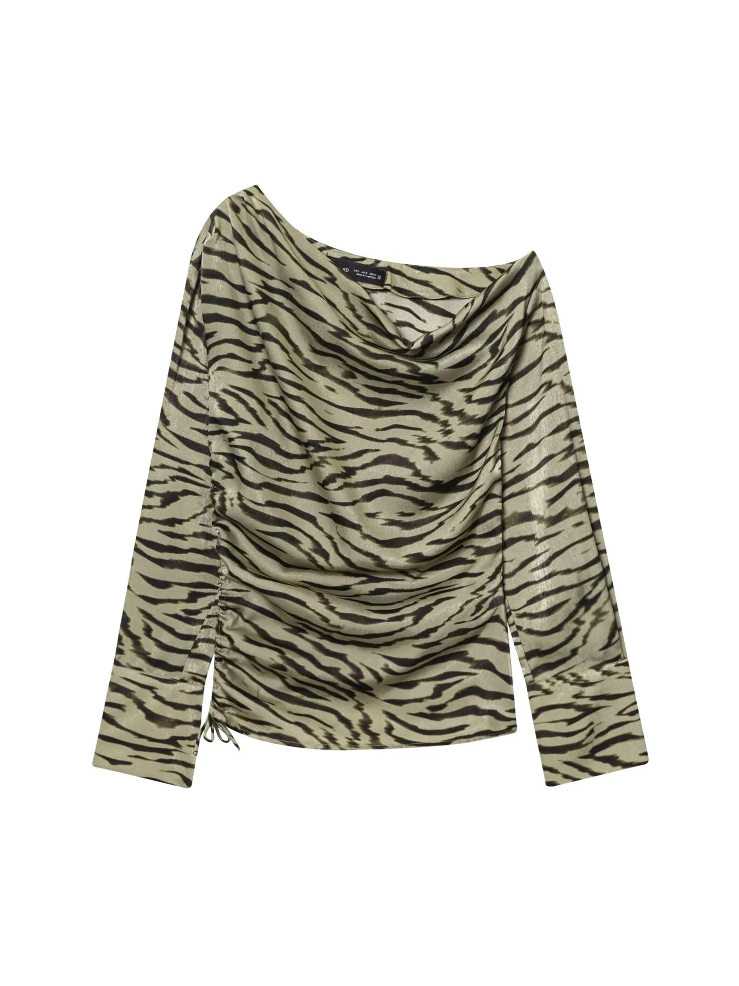 

Women's Y2k 2000s Emo Leopard T-shirt Vintage Harajuku Aesthetic Gyaru Tee Top Long Sleeve Asymmetrical T-shirts Clothes Autumn