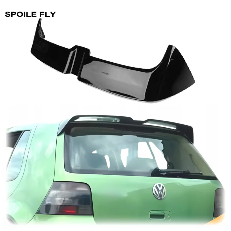 1997 - 2004 Für Volkswagen VW GOLF 4 / MK4 Oettinger Style Heckdachspoiler Flügel Lippe ABS Glanzschwarz Carbon-Look Bodykit