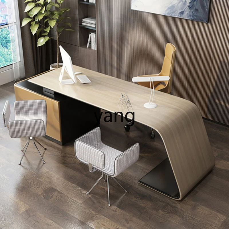 Yjq Office Furniture Paint Office Boss Office Desk for Boss Simple Modern Desk Customization