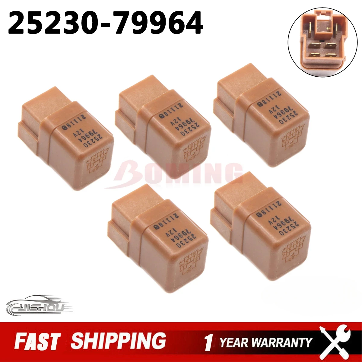 25230-79964 Car 6Pins 12V Multi-Purpose Relay For INFINITI QX50 QX56 QX60 QX80 NISSAN X-TRAIL ALTIMA ALMERA JUKE  25230-7966A