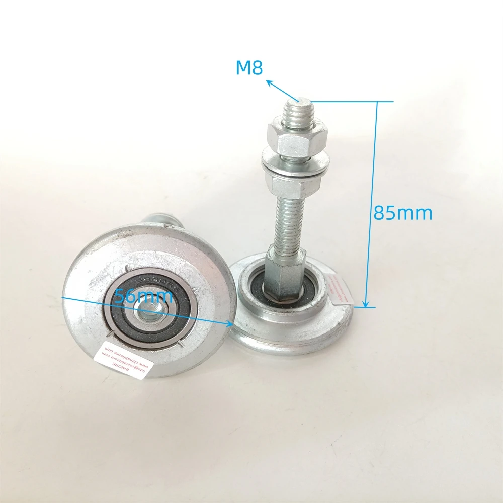 56xM10 56*M10 Escalator Handrail Guide Wheel Iron Roller OD 56mm H 85mm Screw OD10mm