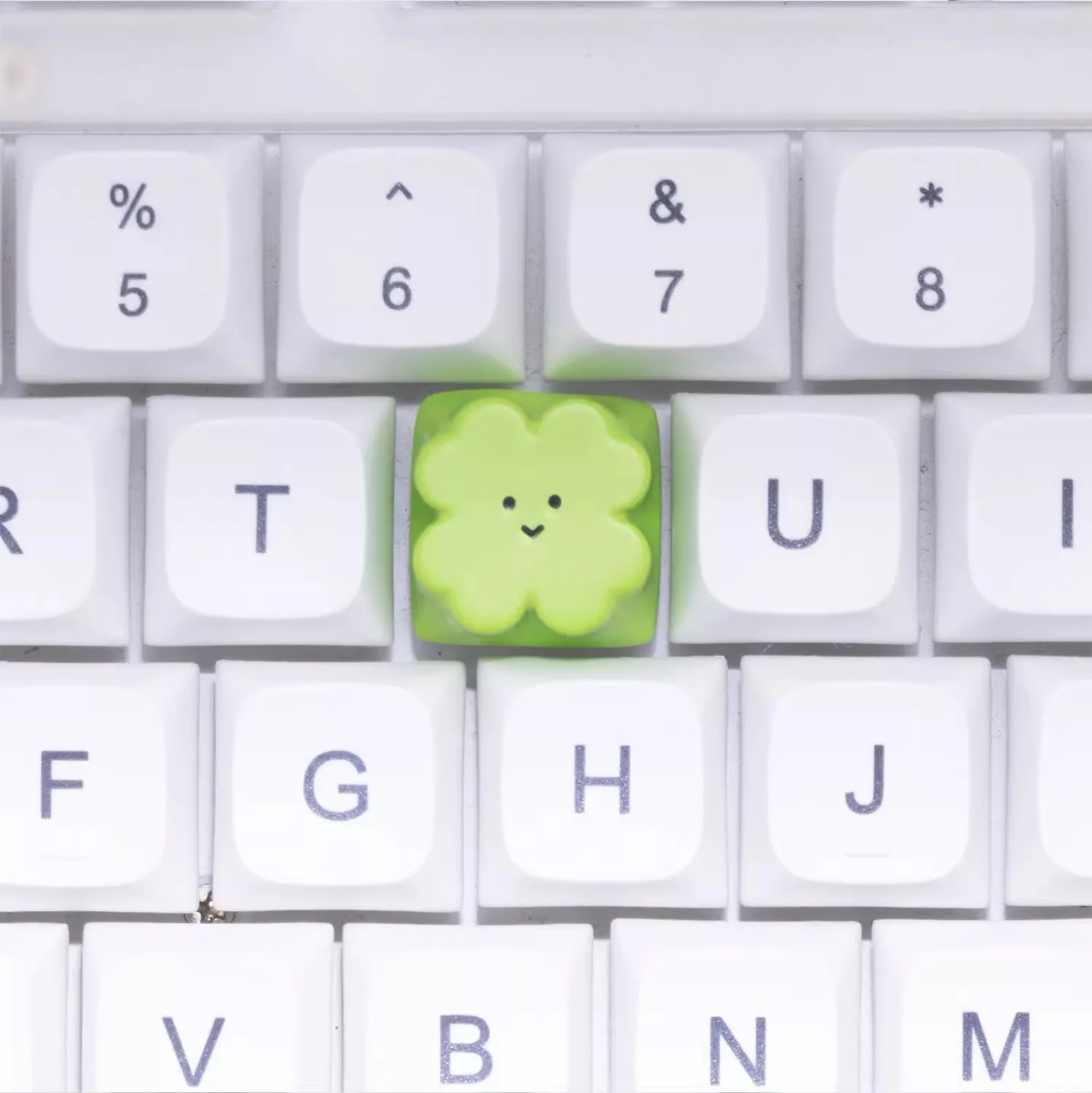 Lucky Customised Straw Theme Keycaps Green Resin Personalised DIY Handmade Cherry Keycaps for Mechanical Keyboard MX Switch Gift
