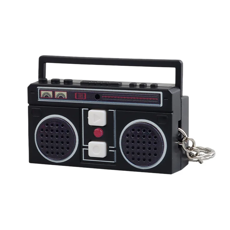 Mini Retro Recorder Keychain Can Record And Play Music Fun Music Box Pendant Personalized Couple Gift