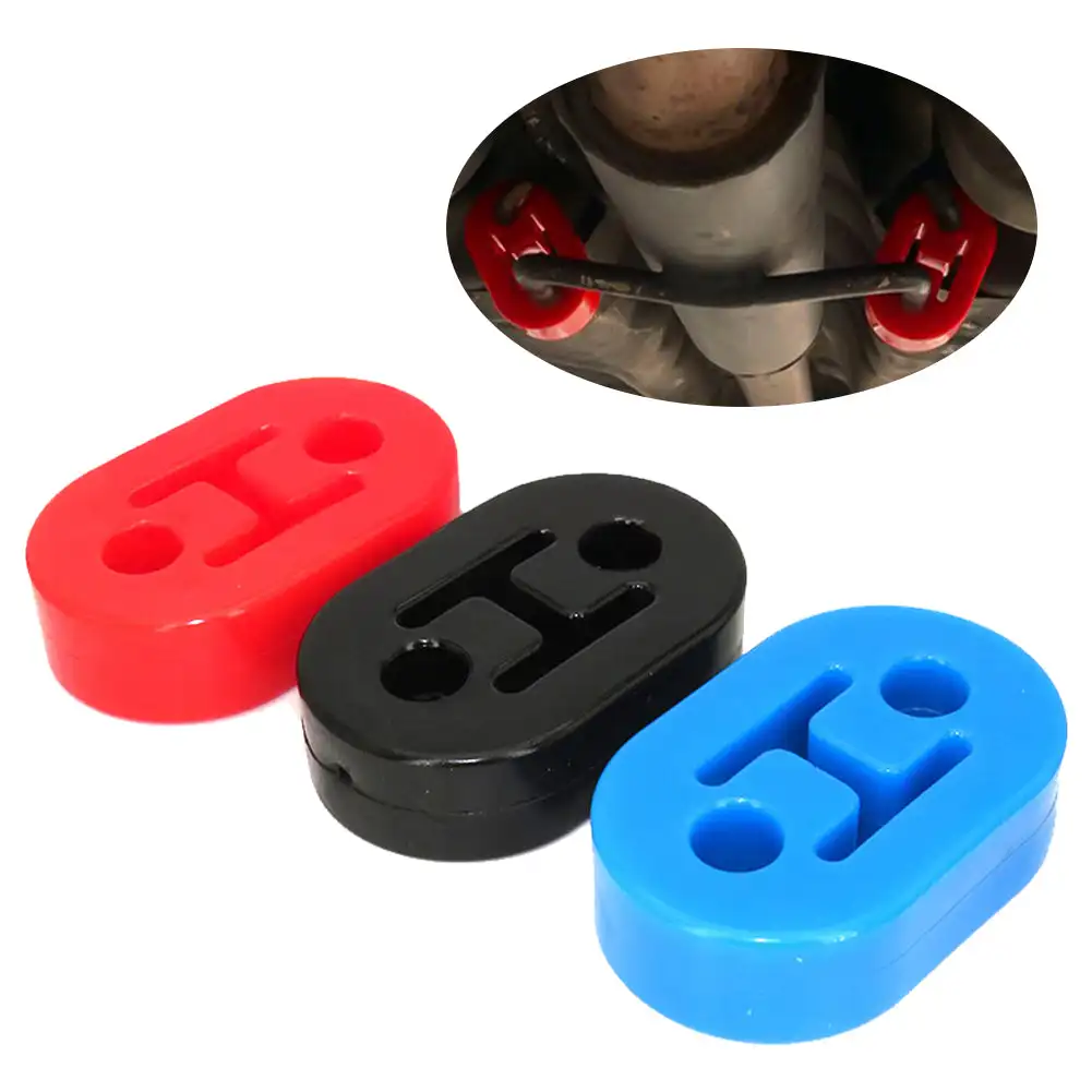 Universal Car Rubber Exhaust Mount Brackets 2 Holes Lifting Lug Modification Long Muffler Support Shock Absorber Buffer Hanging