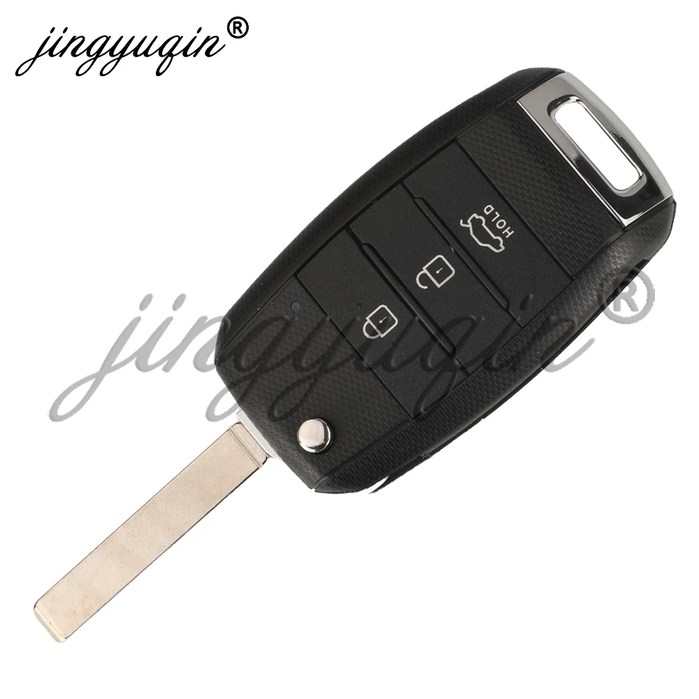 jingyuqin for Kia Sportage K5 2016-2018 Flip Car Key Remote 3Buttons 95430-D9200 433MHz 4D60 4D70 Chip RKE-4F26 Fob Control