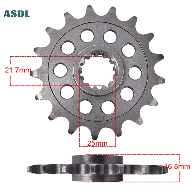 520 17T Motorcycle Front Sprocket Forged Pinion for Honda NC750 S/SA 2014-20 NC750 XD 2018-22 NC750 J Vultus NSS750 750 X-Adv