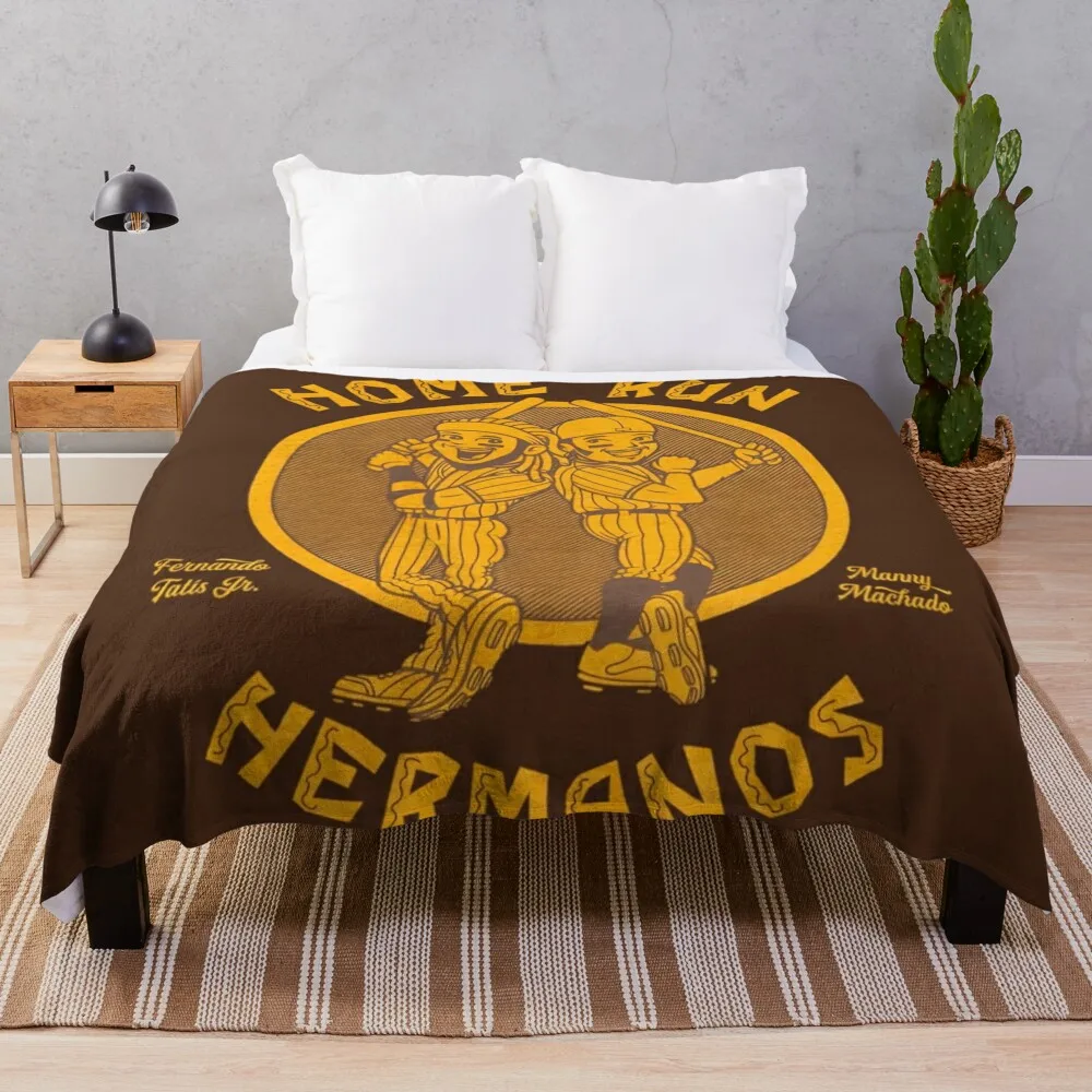 Fernando Tatis And Manny Machado: Home Run Hermanos Throw Blanket Polar Stuffeds sofa bed Blankets