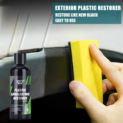 Car Plastic Renovation Wax Hydrophobic Liquid Plastic Restorer Clean Restore Gloss Polish For Plastic Long-Lasting Protects hgkj