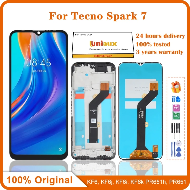

For Tecno Spark 7 Mobile Phone LCD Screen Display assembly Touch Screen LCD Panel Replacement
