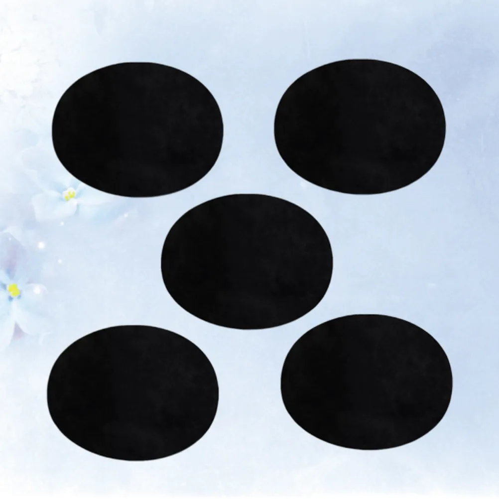 25Pcs Back Adhesive Fabric Patches Multi-Color Oval Suede Clothes Patches Kit DIY Applique Stickers for Sweaters Jackets Jeans