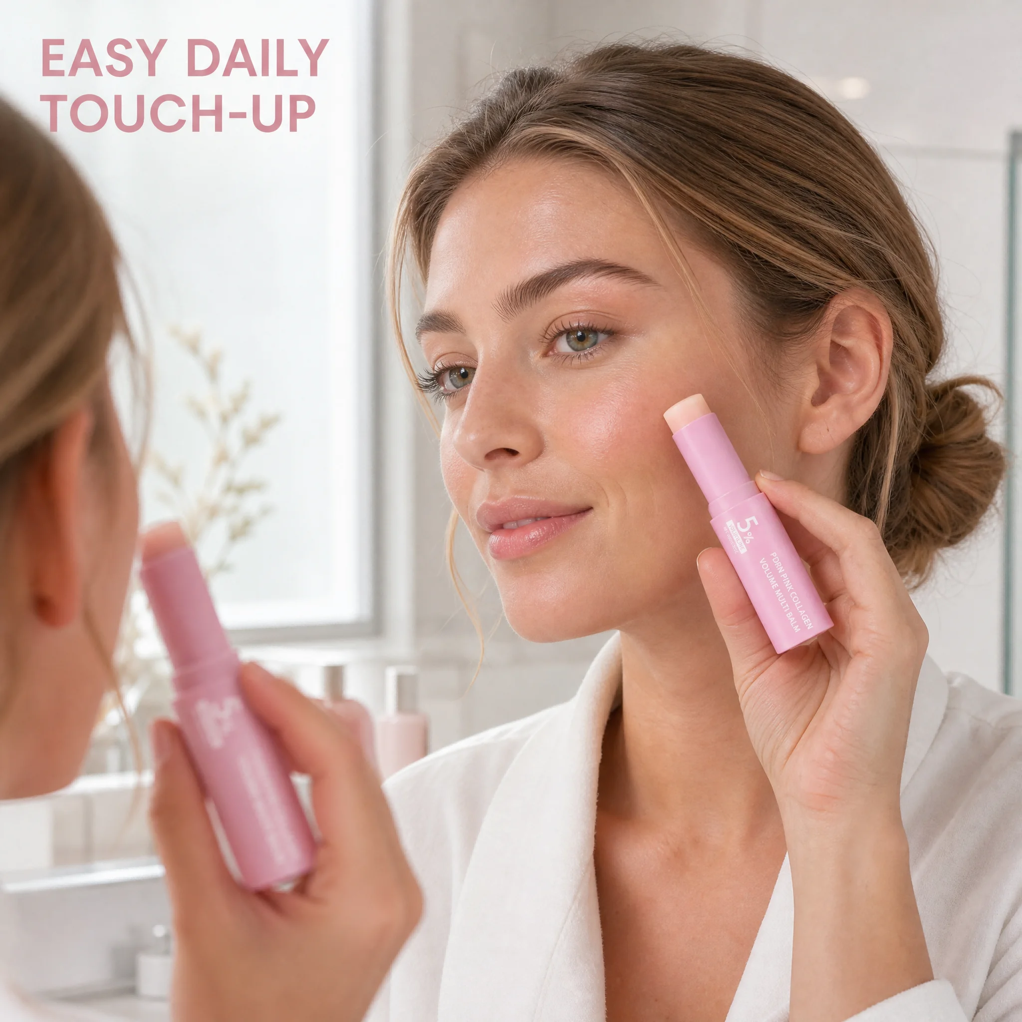 PDRN Pink Collagen Volume Multi Balm Stick Face Body Balm for Under-Eyes Neck Forehead Smile Lines Radiance Care K-Beauty