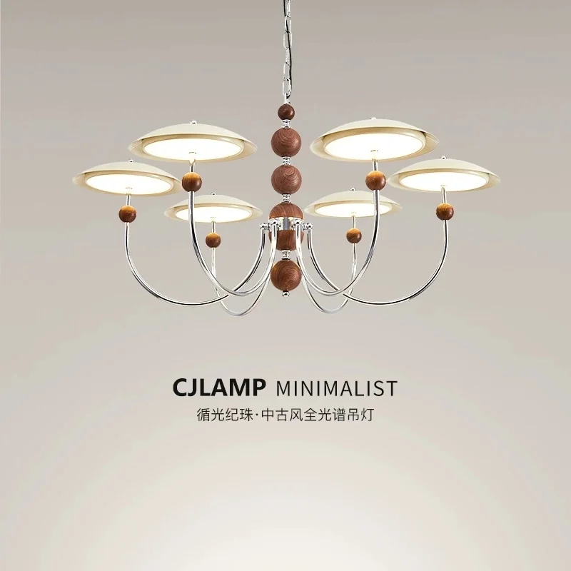 French vintage living room pendant light, creative star track flying saucer light, new cream style bedroom dining room light