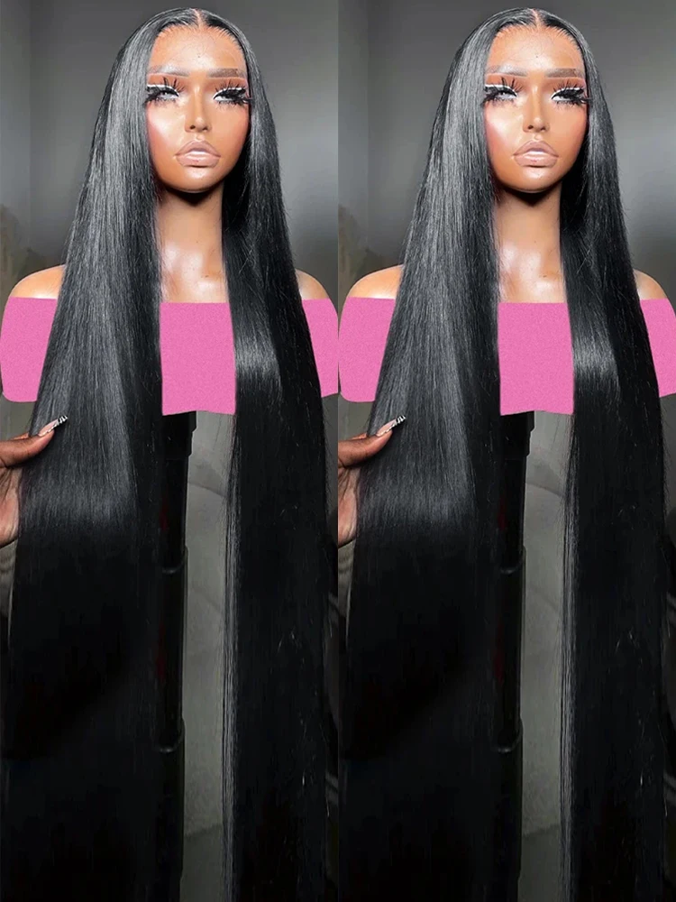 

Парик бразильский из прямых человеческих волос, размер 40, 46, 50 дюймов, 13x6 дюймов, плотность 300%, 13x 4, 7x5