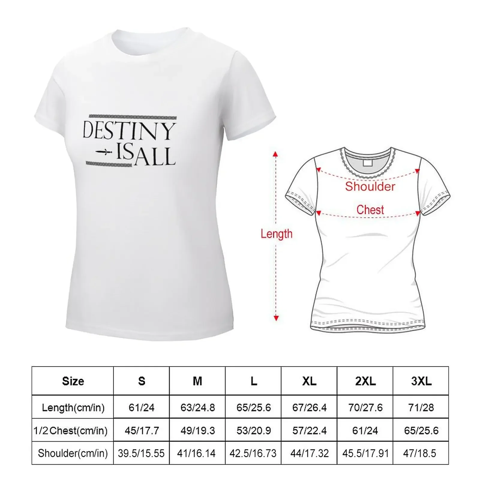 Destiny Is All - The Last Kingdom T-shirt tops korean fashion spring clothes Women 2024