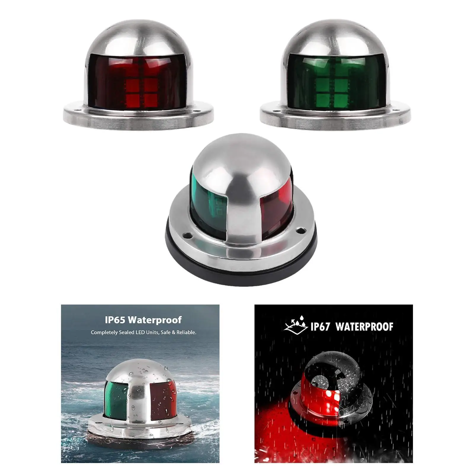 Luce di navigazione per barche marine 12V impermeabile per velelli da pesca notturni