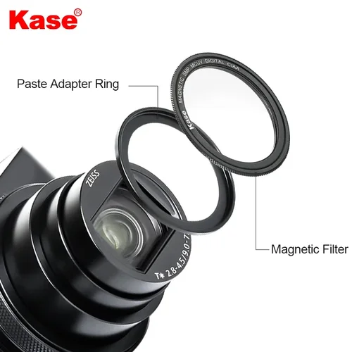 Imagen 2 del producto Kase Wolverine Filtro magnético UV CPL ND Black Mist 1/4 con adaptador para Sony ZV-1 / RX100 VII VI V III I/ Ricoh GR II III /G7X