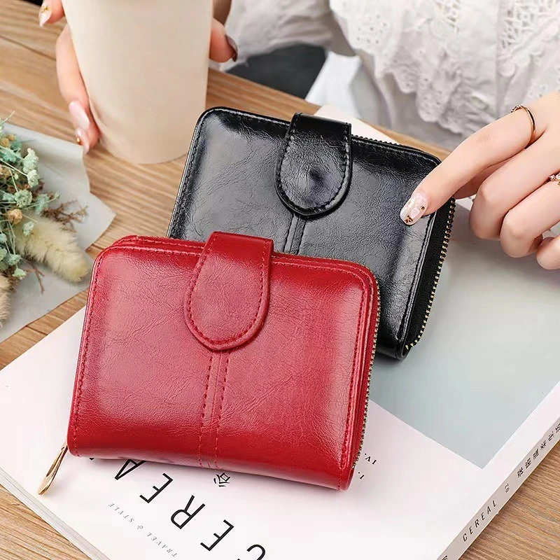 

Fashion Wallets for Women Short Wallet PU Women's Purse Zipper Card Holder Small Wallet Coin Pocket