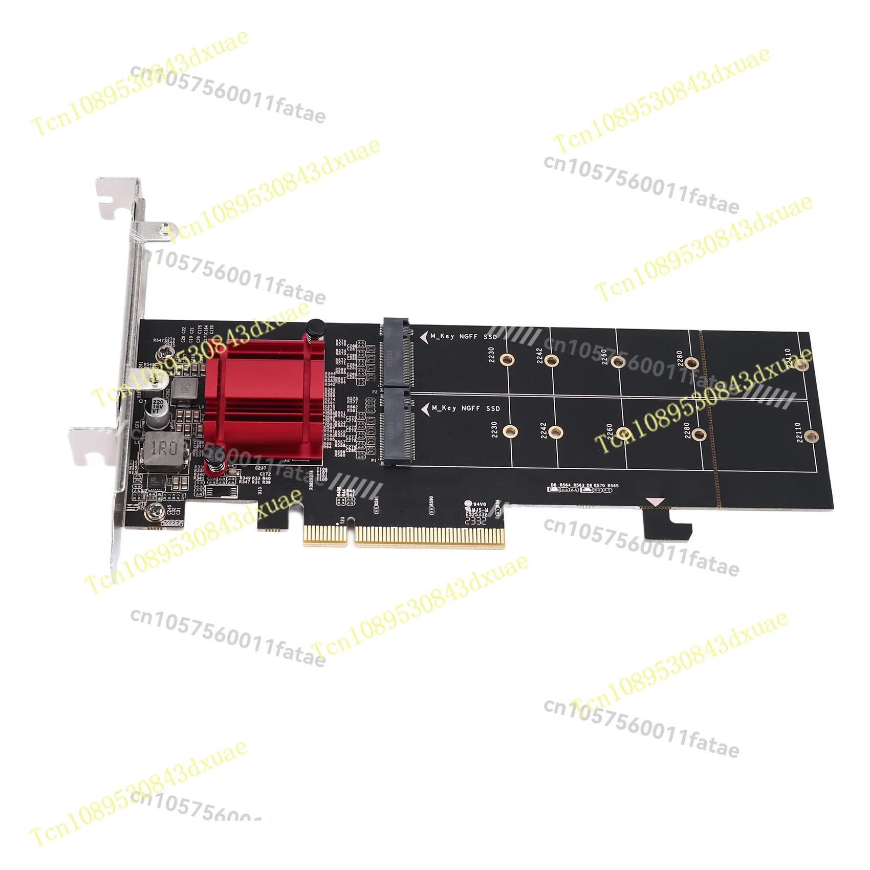 Pcie Adapter,M.2 Nvme SSD To PCI-E 3.1 X8/X16 Card Support M.2 (M Key) Nvme SSD 22110/2280/2260/2242