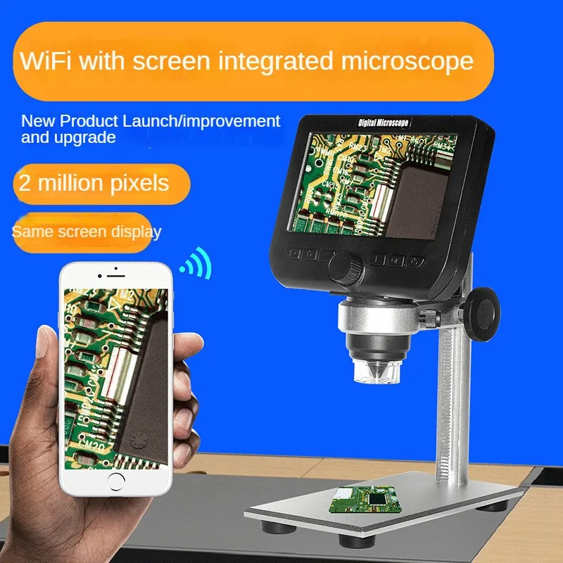 

Wifi with screen integrated microscope and electronic microscope hd super clear with screen mobile phone microscope microscope