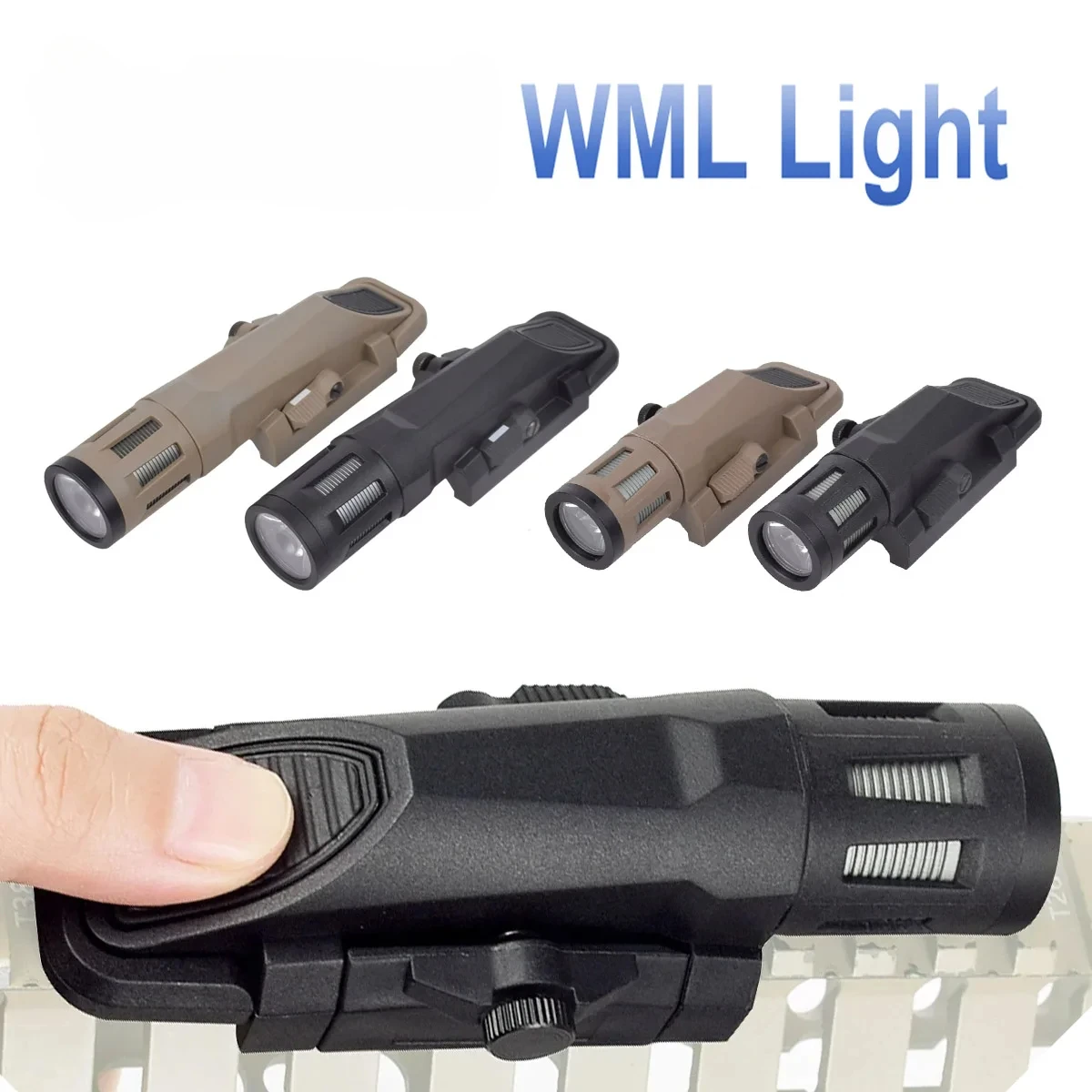 Tactical WML Flashlight Long Short Hunting Weapon LED Lights Costant Strobe Airsoft Rifle Constant Momentary for 20mm Rail