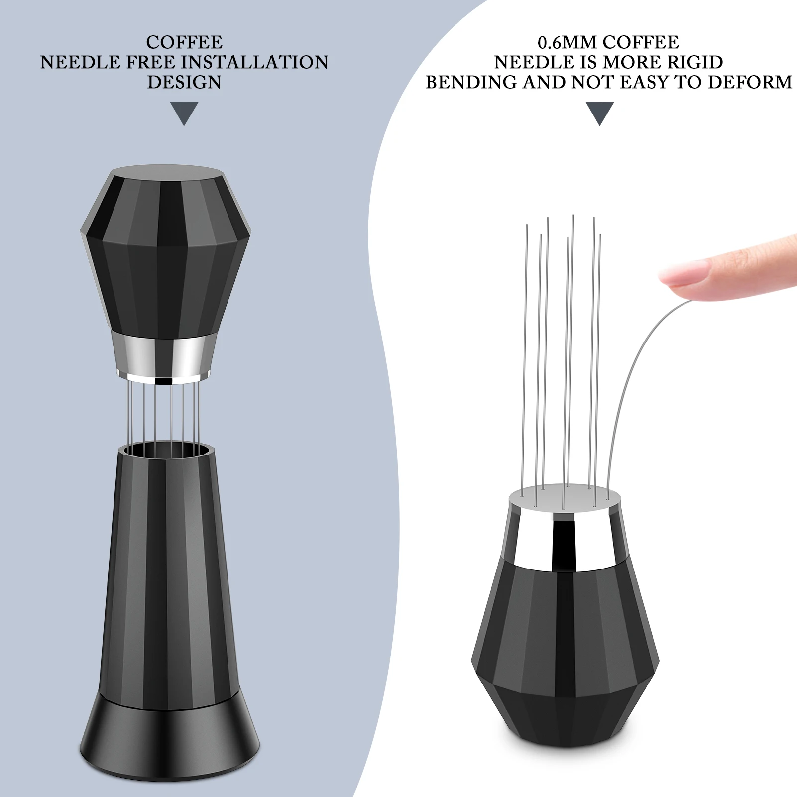 Coffee Tamper Aluminum Alloy Stirring Needles Espresso Powder Stirrer Distributor Leveler Tool Cafe Stirring Barista Accessories