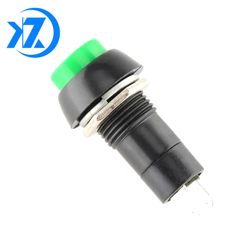 5Pcs 2 Pin Plastic 12mm Push Button Latching Momentary Switch 3A 150V Red Color PBS-11A Red Green Colour