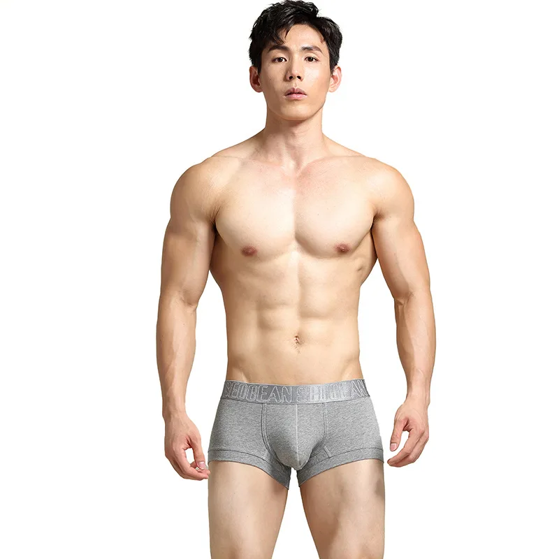 Men\'s Sexy Underwear short Fashion Soft Cotton four cornered underwear