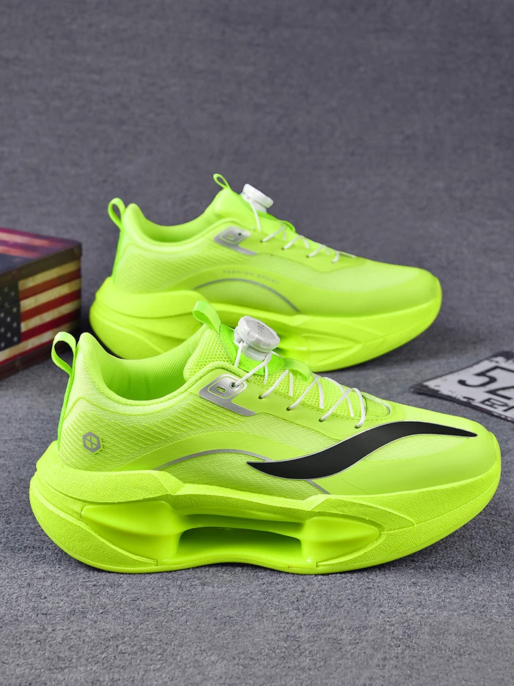  Modische Herren-Laufschuhe, leichte Damen-Sneaker mit drehbarer Schnalle und Dämpfung, rutschfeste Sportschuhe für Training, Joggen und andere Sportarten. – Detail 5