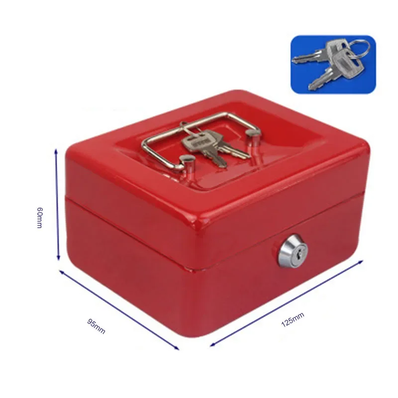 Home Store Steel Mini Cash Box Portable Key Cabinet Safe Deposit Box Safe  Storage Box Hidden Coin Money Jewelry