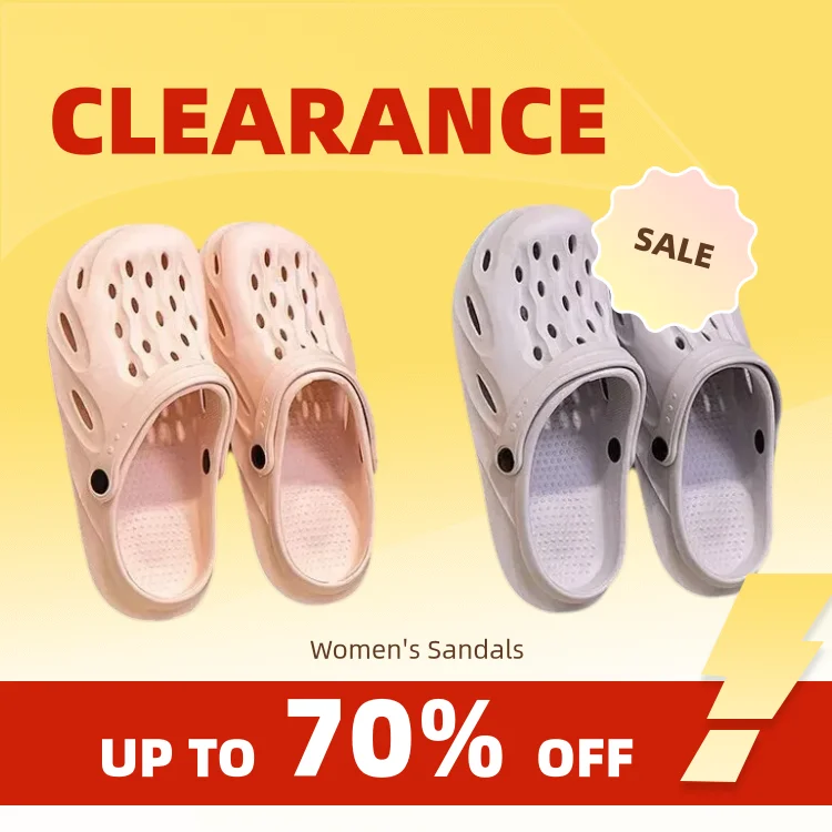 

Clearance_Clogs Women Sandals Summer Casual EVA Lightweight Outdoor Women's Shoes Anti Slip Thick Sole Beach Slides Couple Garde