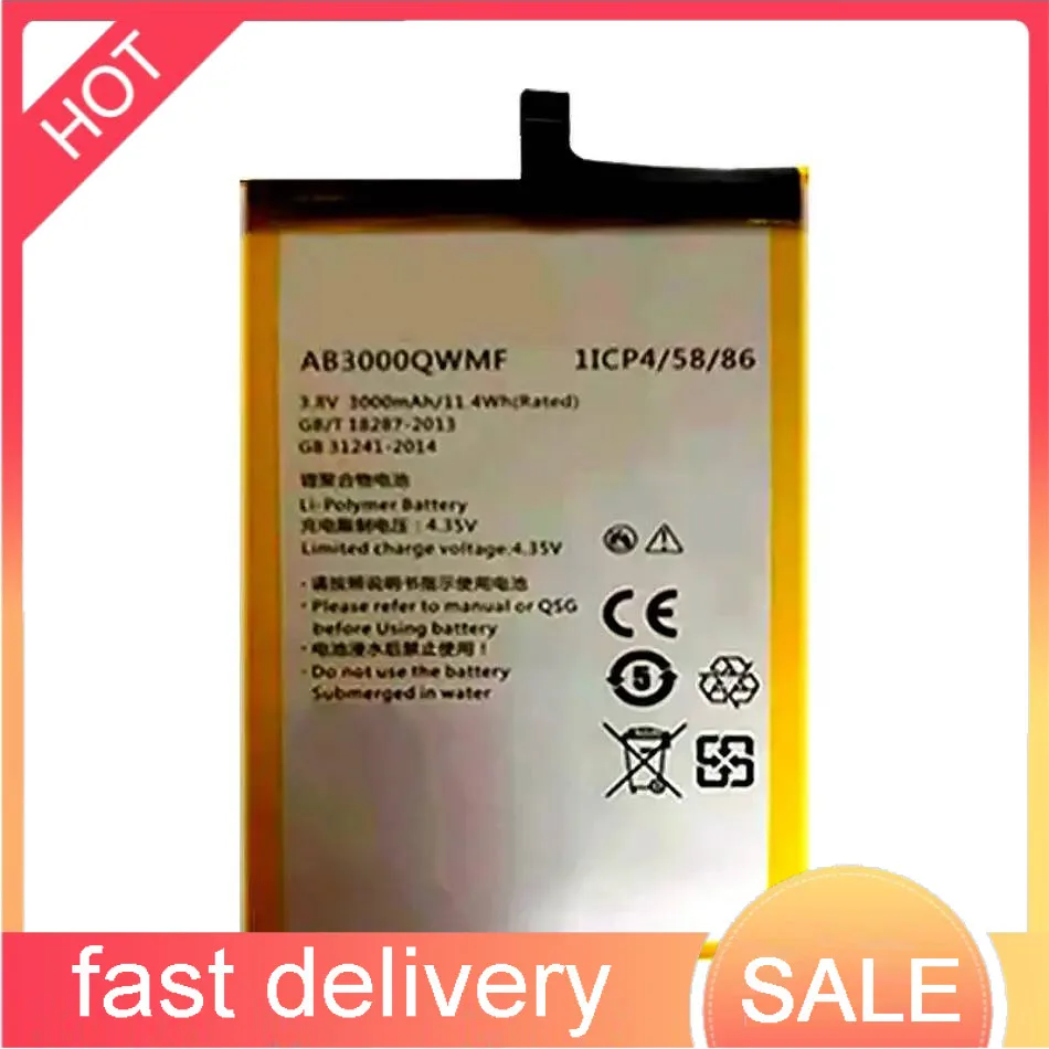 

3000Mah For Philips S562Z Reliable Power Supply AB3000QWMF High Capacity Mobile Phone Battery
