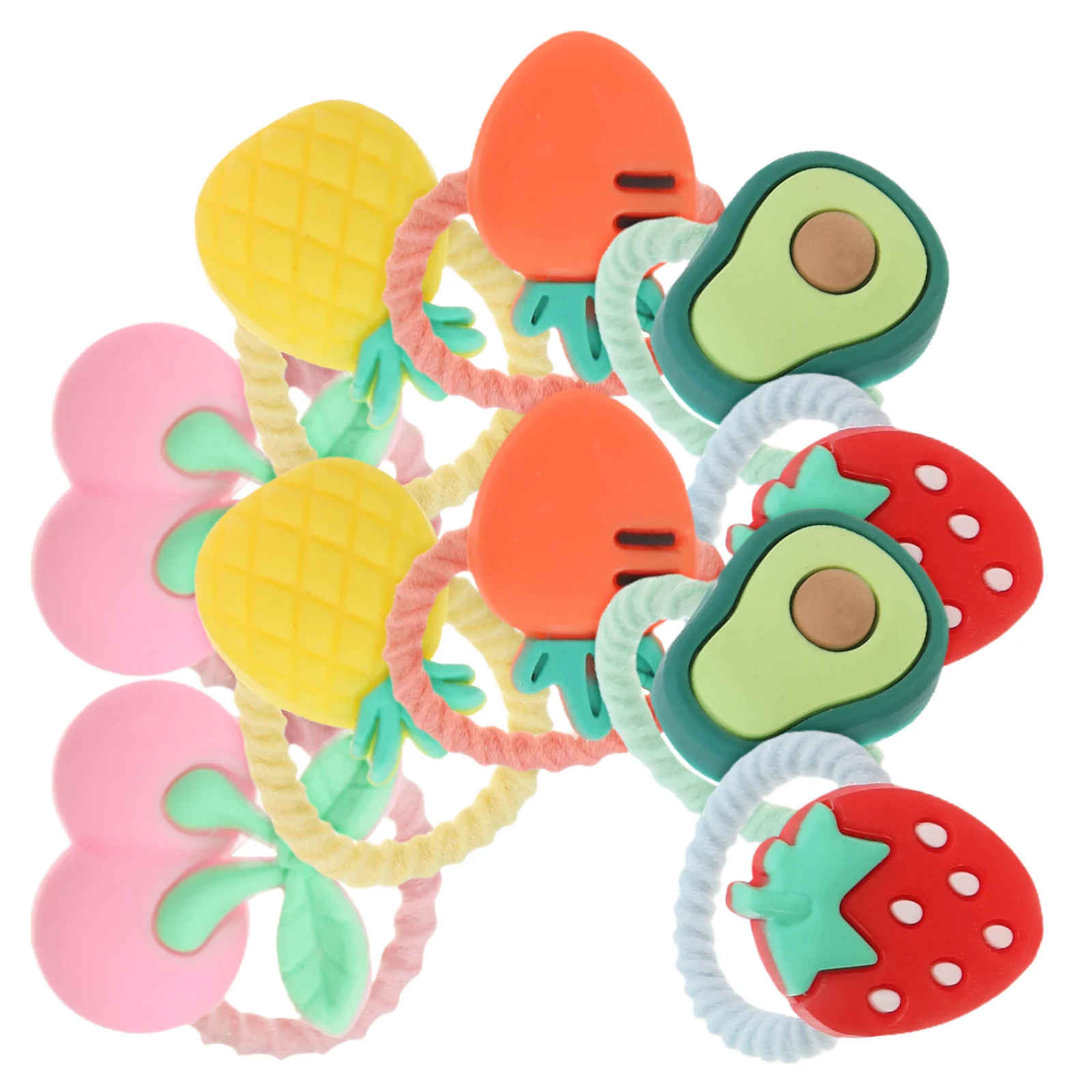 

10pcs Hair Ties Cute Pet Accessories Elastic Bands Longhaired Dog Bows Ponytail Holder Various Colors Dog Supplies
