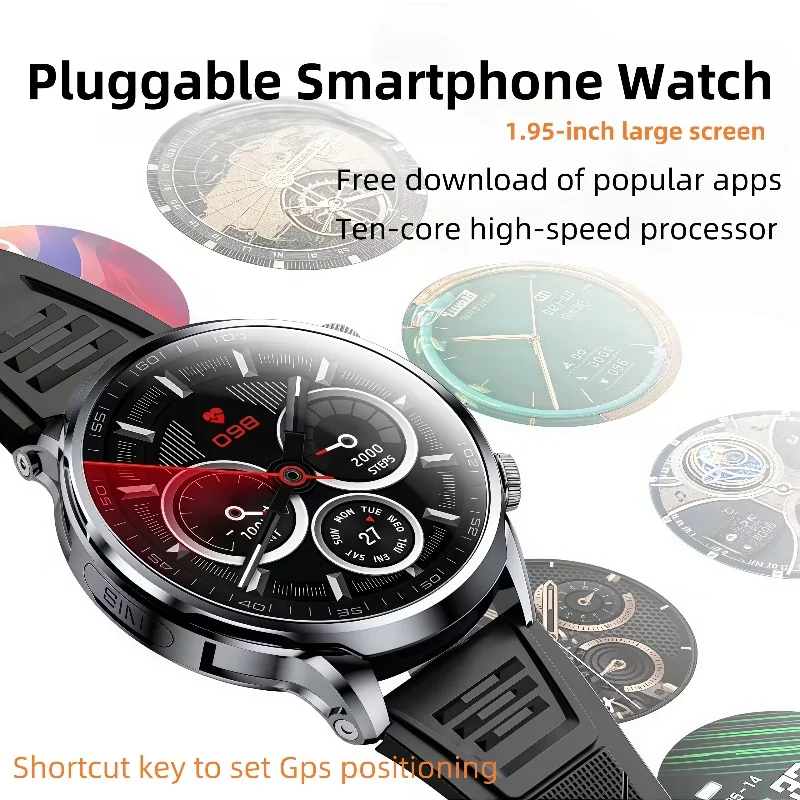 

H18 Smart Watch With 500W Camera 128GB Storage 1 95 Inch IPS Display GPS WIFI Heart Rate Tracking Android 9 0 Smartwatch