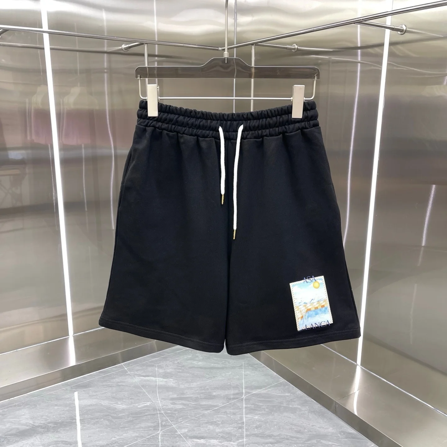 

Casual Men's ort Pants Letter Print Loose Fit Versatile Five-Quarter Length ex Summer Cotton Trousers for Daily Wear