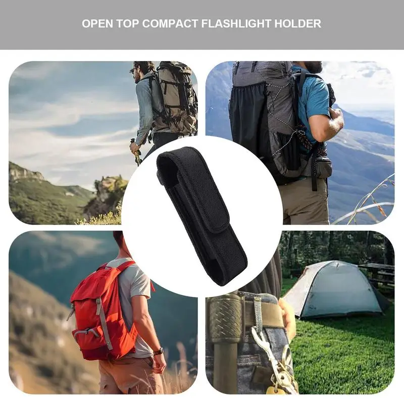 Portable Flashlight Pouch Holster Waist Bag Outdoor Camping Hunting Accessories Folding Knife Pack Travel flashlight storage bag