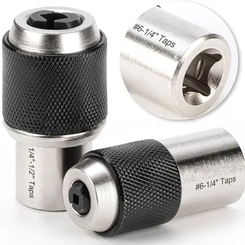 1 X Adjustable Tap Socket For Taps Reamers Screw Extractor 6-1/4 1/4-1/2in Drive Tap Socket For 3/8in Square Wrench