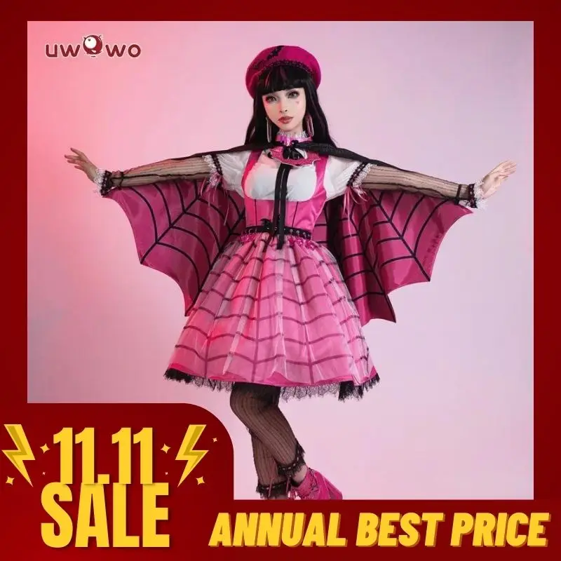 IN STOCK UWOWO Monster High: Draculaura Cosplay Costume Pink Suit Vampiree Female Little Devil Cosplay Halloween Costumes