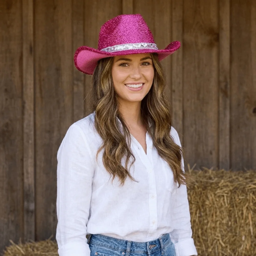 Fashion Sequin Bowler Hat Glitter Shimmering Western Cowboy Hat Fedoras Hat Jazz Hat Cowgirl Hat Halloween Party